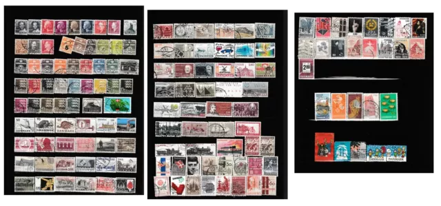 140 Used DENMARK Postage Stamps.  Set d16. Off Paper. No Duplicates.
