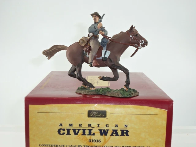 Figurine King & Country CW111 - Cavalier Confédéré Chargeant Sa Carabine - Collection