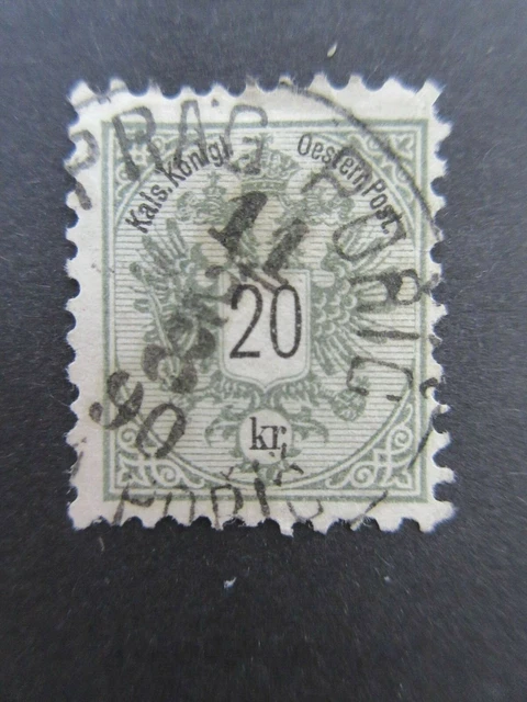 #070 1883 Freimarke Doppeladler  MiNr.  48D   20 Kreuzer  Gestempelt
