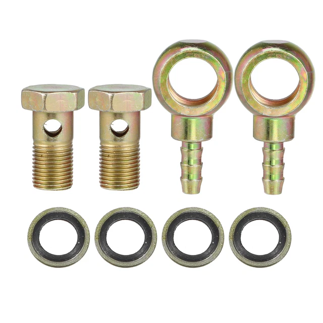 M16x1.5 8mm Tuyau Barbillon Boulon Raccords Adaptateur pour Voiture (Kit 2)