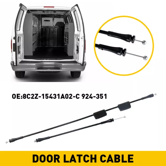 Door Latch Cables Rear Passenger Side For E150 Van E250 E350 E Series 1992-2018