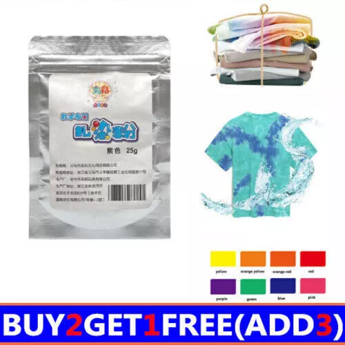 Cold Water Tie Dye Powder for Fashion DIY Fabric Textile Paints Vibra 25g