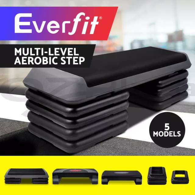 Everfit Aerobic Step Exercise Stepper Riser Workout Cardio Fitness Bench Gym