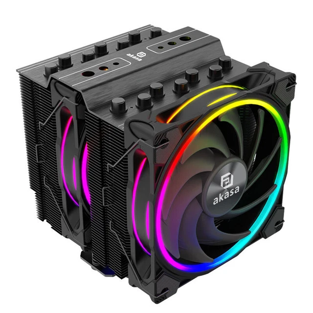 Dissipatore CPU Silentware Titan RGB White, Doppia Torre Con 6 Heatpipe, Ventole PWM 120mm A-RGB, TDP 265W Per Intel LGA 115X/1200/1700/1851 E AMD AM4/AM5