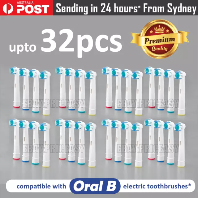 8-32pc New Oral B Electric Toothbrush Heads Soft Bristles Compatible Replacement