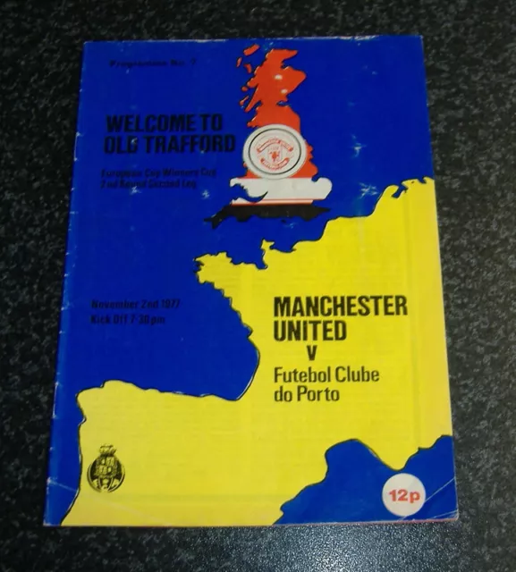 Manchester Utd v FC Porto - 1977 Cup Winners Cup