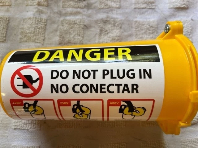 Zing 7100 Large Electrical Plug Lockout Device, Plastic Lock Box, Yellow
