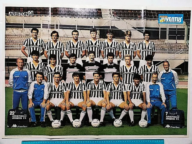 Poster Juventus 1985-1986 85-86 Ariston Cabrini Tacconi Pioli Hurra' Juventus