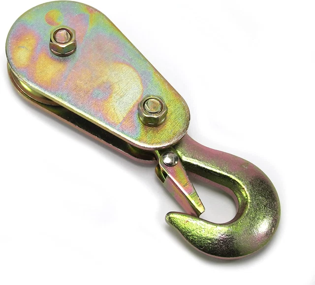 Elitexion Heavy Duty Pulley Lifting Block Hoist with Hook for 3/8 Inch Cable