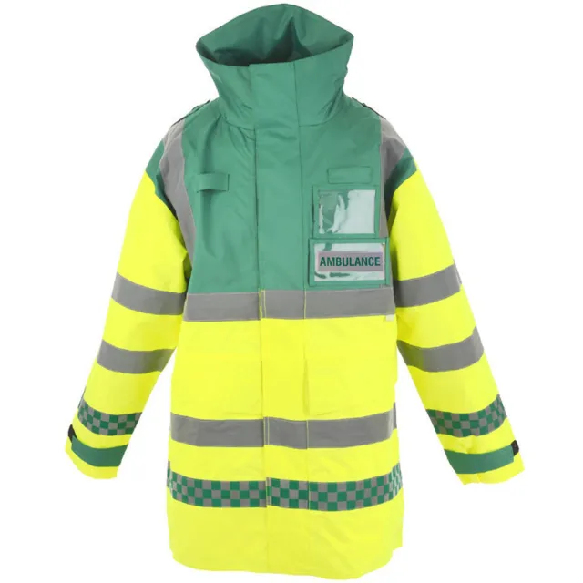 Paramedic Hi Vis Parka Jacket With Ambulance Badges, Medical Services Events