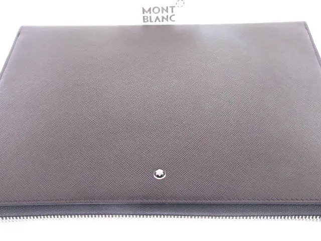 MONTBLANC Meisterstuck Selection porta tablet/documenti saffiano tortora 109635