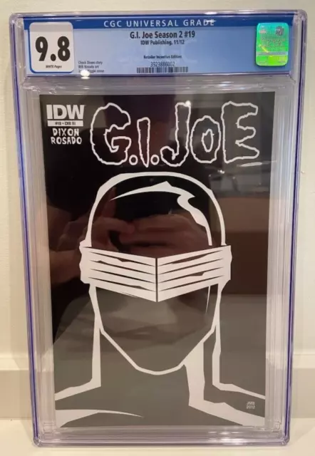 GI Joe Season 2 #19 Misfits Homage  CGC 9.8 Pop 1! Snake Eyes Newly Re-slabbed