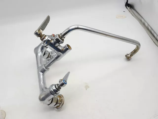 Complete antique commercial or large Sing faucet brass nickel plated