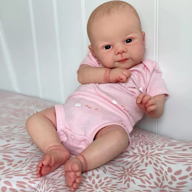 19inch Kids Full Body Handmade Cloth Body Doll Newborn Lifelike Reborn Baby