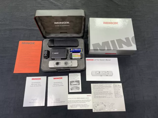 RARE Complete Minox TLX Exclusive SET 60683 (Camera, Flash, Case, Chain, Film)