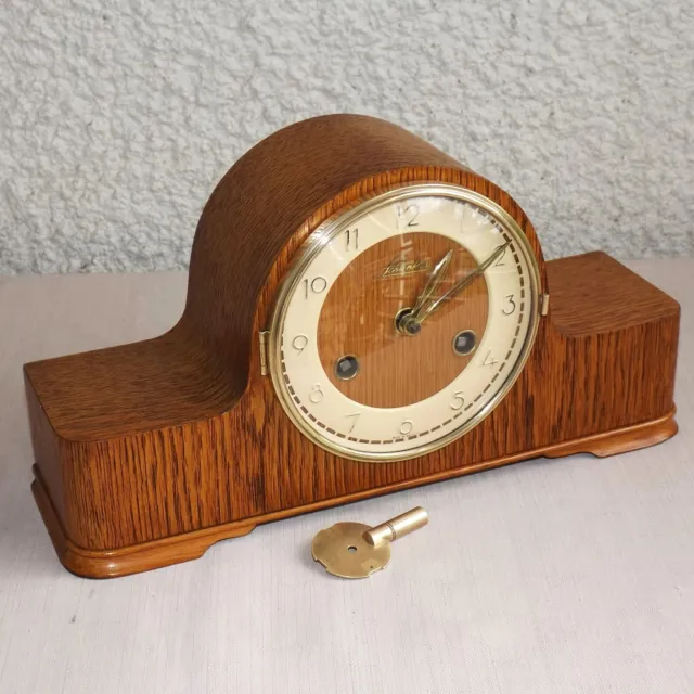 Vintage Schmid Schlenker Midget Mantle Clock Bim Bam Chime