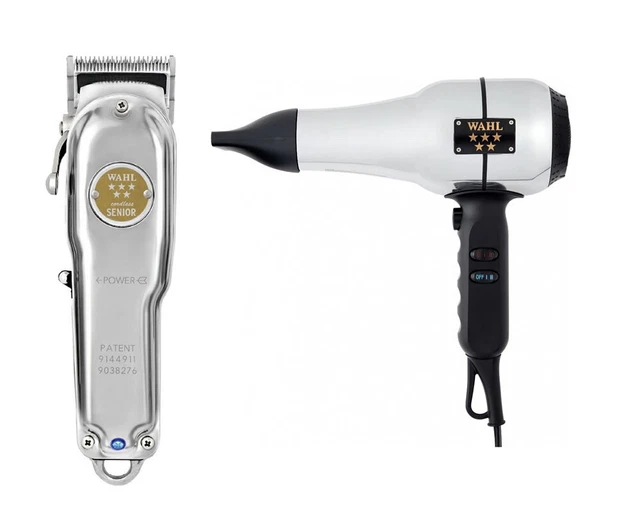 Wahl Professional 5-Star Senior Clipper 3000-112 & Wahl 5054 Barber Hair Dryer