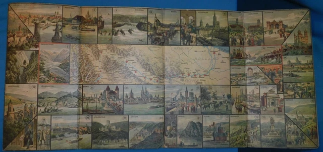 Jeu De L'oie Ancien Du XIXe Siècle, Plateau En Papier Sur Bois, état Correct Pour Son âge
