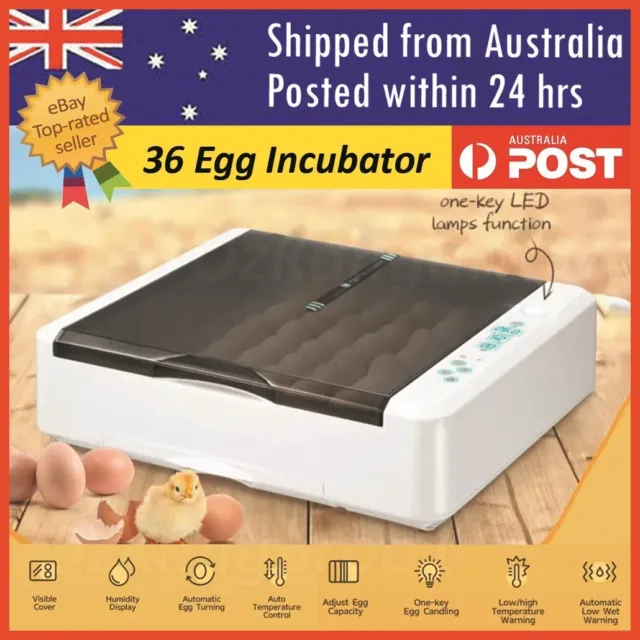 Egg Incubator Automatic Digital Turning Chicken Poultry 36-120 Eggs Hatcher LED