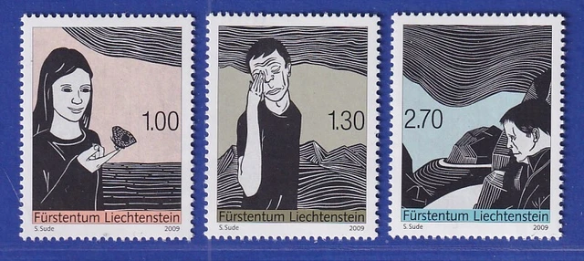 Liechtenstein 2009 Druckkunst - Kunstdruck Der Linolschnitt Mi.-Nr. 1509-11 **