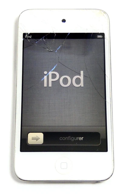 APPLE IPOD TOUCH 4e GENERATION 8GO BLANC (A1367) VITRE CASSE HS POUR REPARATION