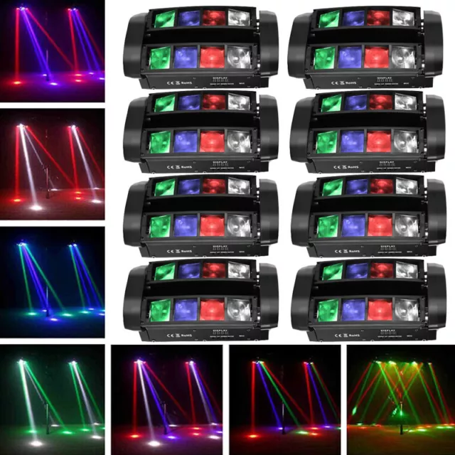 8X 100W Spider Moving Head Stage Light Disco Party Light RGBW DMX Light Effect