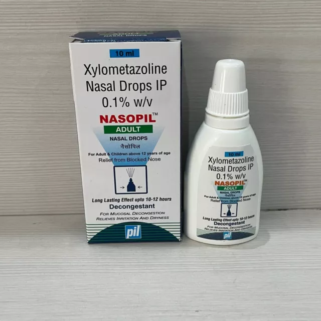 (Pack de 5) Xylométazoline 0.1 Soulagement du nez bouché pour adulte 10 ml... 2
