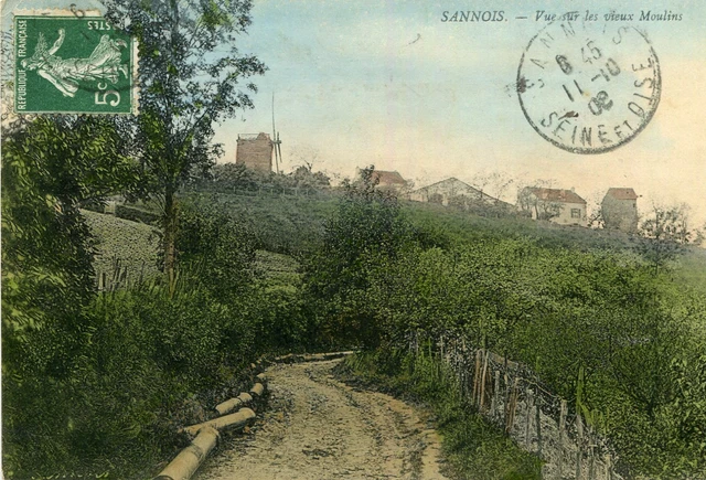 Carte SANNOIS Vue sur les Vieux Moulins