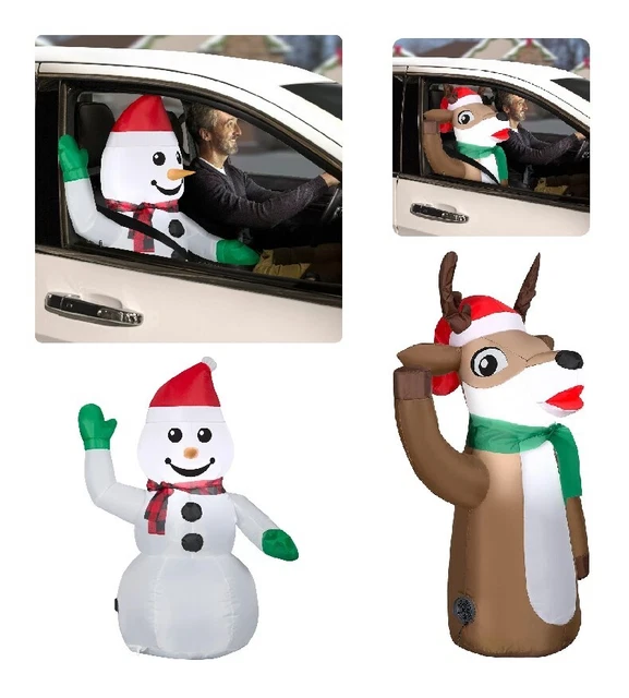 GEMMY CAR BUDDY Airblown Inflatable 3 Feet Christmas SNOWMAN OR