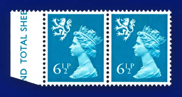 1976 SG S23 6½p Greenish Blue (Centre Band) XS45 U/L Var. Retouched Collar avlm