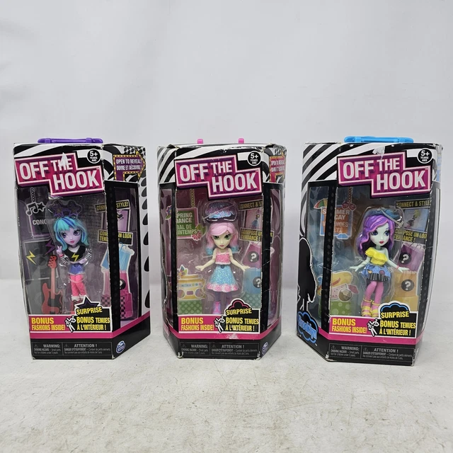 Spin Master Off The Hook Jenni, Naia & Brooklyn  Concert 4" Doll Lot Of 3 (New)