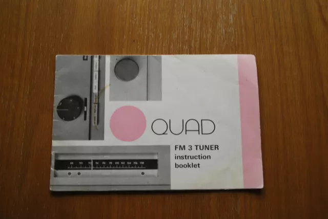 Quad FM 3 Tuner Instruction Booklet