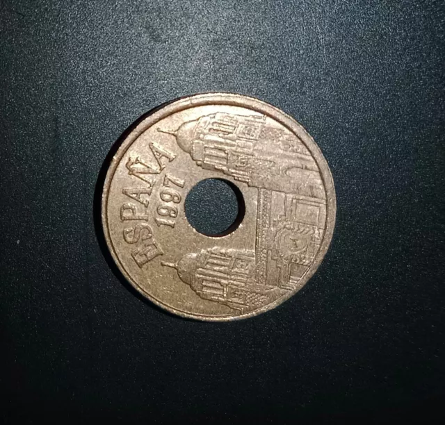 Moneda De 25 Pesetas Juan Carlos I 1997 Melilla Sc. Sacada De Bolsa.