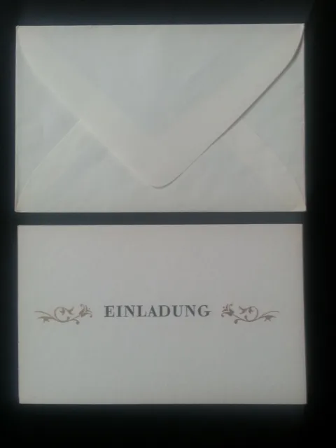 1 DDR Einladungs Karte zur Verlobung Klappkarte Innentext unbeschr. Einladung