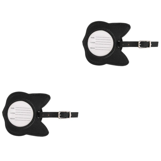 2 Pieces Luggage Tag Pu Travel Suitcase Womens Tags