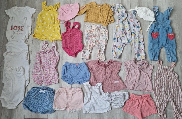 Baby Girl Clothes Bundle 6-9 Months Outfits Next Mothercare Nutmeg TU 24items