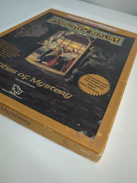 1989 Tsr A D & D Forgotten Realms Cities Of Mystery Box Set #9262 Unpunched 2