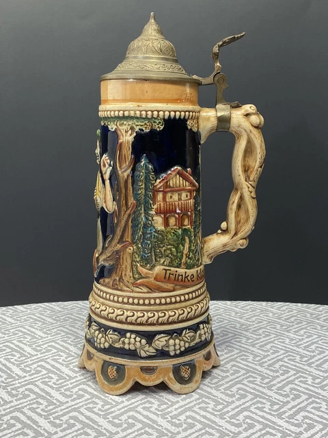Thorens Movement Music Switzerland Vintage Beer Stein Bruderlein Trink