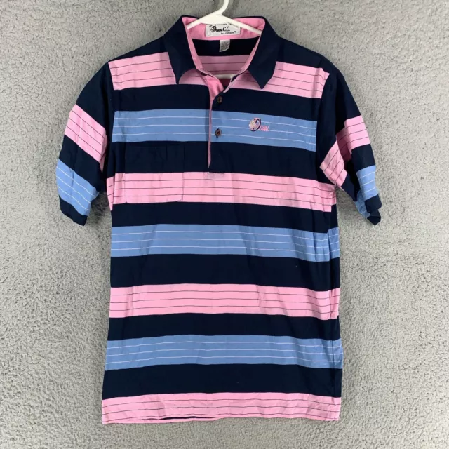 DORAL COUNTRY CLUB by Titleist Polo Mens L Blue Pink Striped Vintage ...