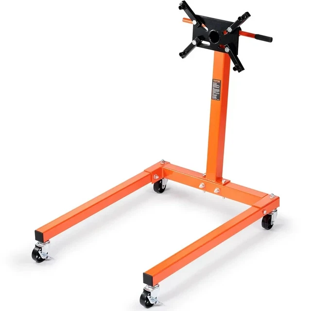 VEVOR Engine Stand 1300LBS Motor Hoist Dolly 360 Degree Adjustable Mounting Head