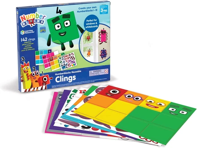 Click Number Blocks LEARNING RESOURCES DD23 NUMBERBLOCKS REUSABLE CLINGS 1 to 10 Perfect ...