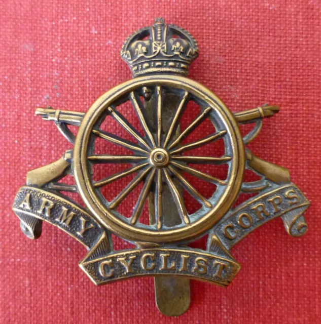 Ww1 British Army Cyclist Corps Nice 100% Original Bicycle Wheel Rifles Cap Badge