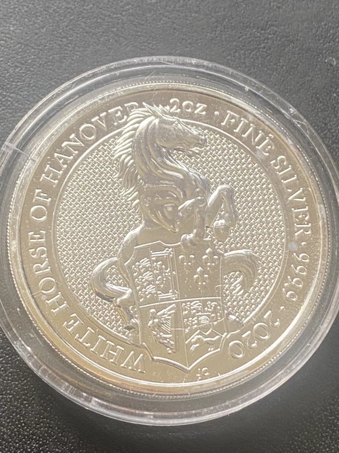 WHITE HORSE OF Hanover 2020 Great Britain 2 oz Silver Queens