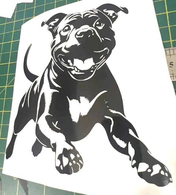 Autocollant Déco Staffordshire Bull Terrier Pour Voiture Ou Camping-car - Neuf