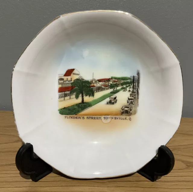 IBC VINTAGE Butter Pin Dish Souvenir Flinders Street Townsville QLD VGC