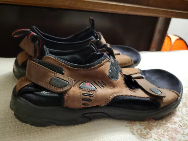 EUC Ecco Receptor Brown Leather Sport Sandals Men's US 12.5 - 13 EUR 47