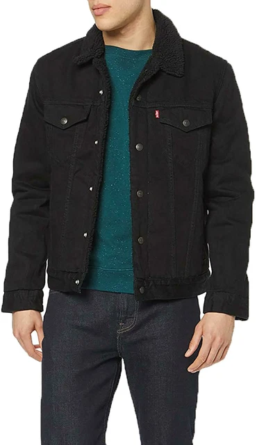 Giubbino jeans cheap levi's nero