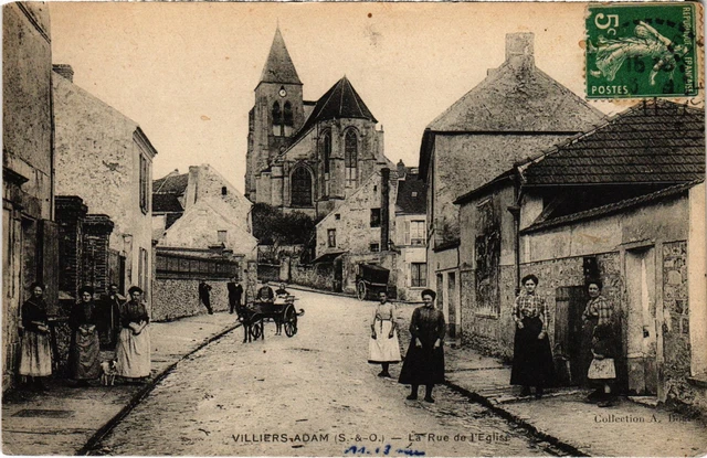 CPA Villiers-Adam La Rue de l'Eglise FRANCE (1331075)