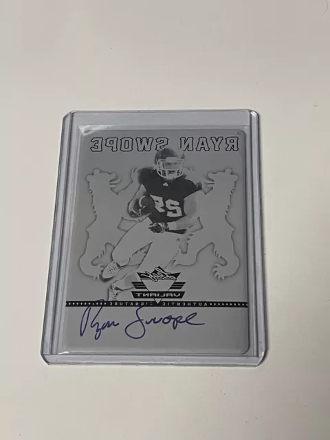2013 Leaf Valiant Printing Plate Auto Ryan Swope **026602