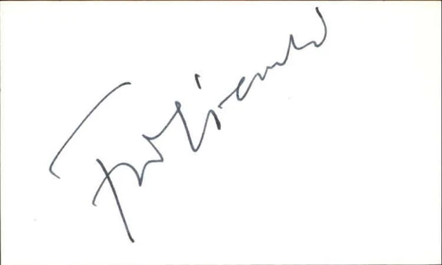 Fred Liewehr d. 1993 Austrian Actor Signed 3" x 5" Index Card